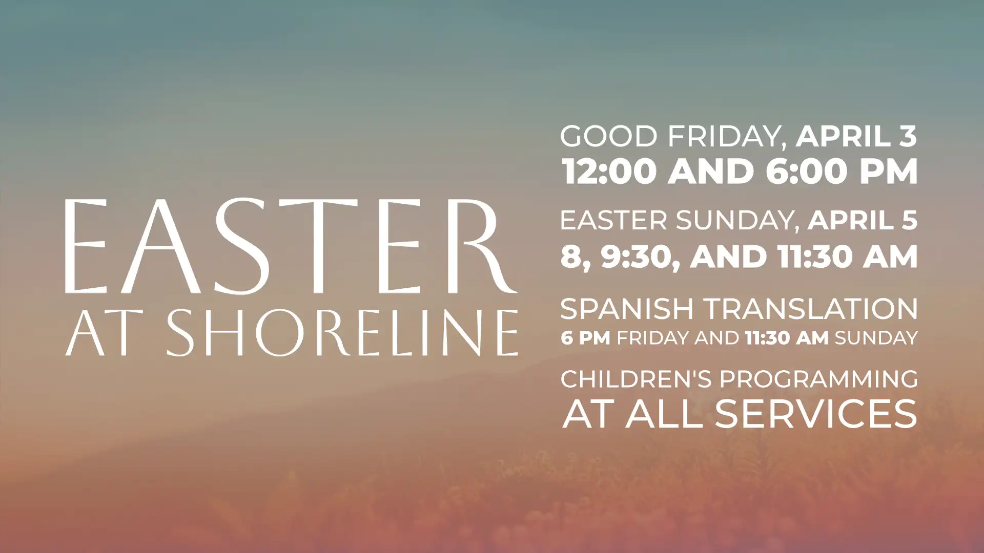 Easter at Shoreline